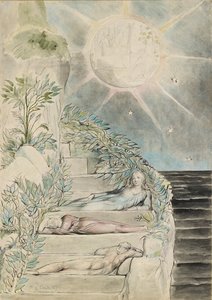 Dante og Statius sover, Virgil ser på illustration til 