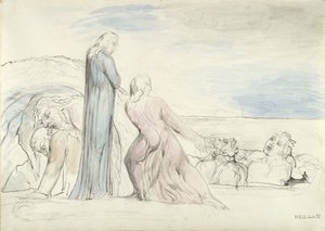 Dante griber forræderen Bocca i håret, illustration til 