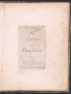 For børn. Paradisets porte, plade 2, titelside af William Blake