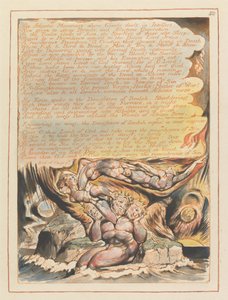 Jerusalem, Plate 50, The Atlantic Mountains .... af William Blake