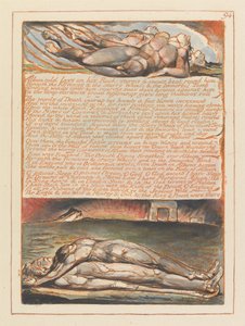 Jerusalem, plade 94, Albion koldt ligger på hans klippe .... af William Blake