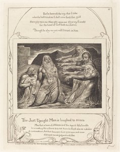 Job irettesat af sine venner af William Blake