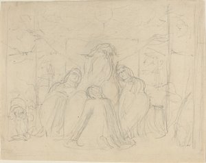 Job og hans døtre af William Blake