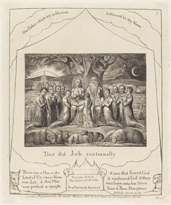 Job og hans familie af William Blake