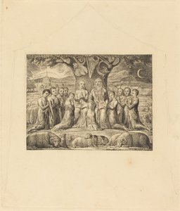 Job og hans familie af William Blake