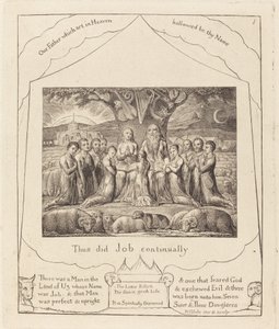 Job og hans familie af William Blake