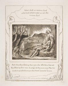 Jobs Trøstere, fra Illustrationer af Jobs Bog, 1825-26. af William Blake