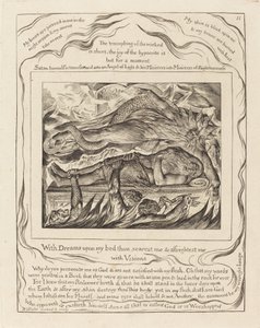Jobs onde drømme, 1825. af William Blake