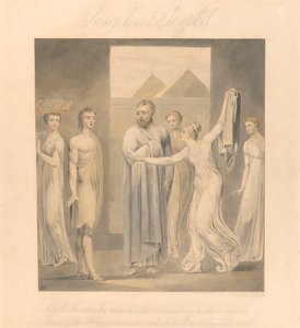 Josef og Potifars hustru af William Blake