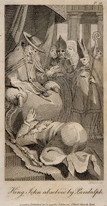 Kong John frikendt af Pandulph efter Henry Fuseli, 1798 af William Blake