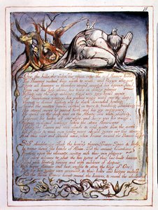 "Over the Hills", plade 16 fra "America, a Prophecy af William Blake