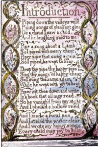 P.124-1950.pt3 Introduktion: plade 3 fra Songs of Innocence and of Experience (kopi R) c.1802-08 (radering, blæk og akvarel) af William Blake