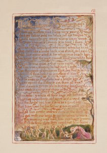 S.125-1950.pt12 Skorstensfejeren: plade 12 fra Songs of Innocence and of Experience (kopi AA) c.1815-26 (ætsning, blæk og wc) af William Blake