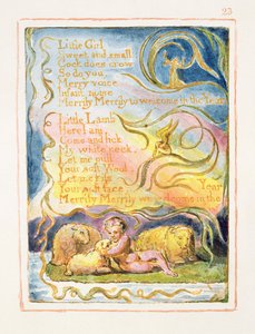 S.125-1950.pt23 Forår (fortsat): plade 23 fra Songs of Innocence and of Experience (kopi AA) c.1815-26 (ætsning, blæk og wc) af William Blake