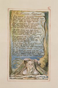 P.125-1950.pt47 The Human Abstract: plade 47 fra Songs of Innocence and of Experience (kopi AA) c.1815-26 (ætsning, blæk og wc) af William Blake