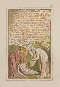 P.125-1950.pt52 Til Tirzah: plade 52 fra Songs of Innocence and of Experience (kopi AA) c.1815-26 (ætsning, blæk og wc) af William Blake