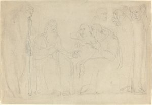Sankt Augustin omvender kong Ethelbert af Kent af William Blake