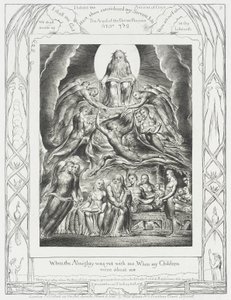 Satan viser sig for Gud af William Blake