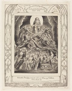 Satan foran Guds trone af William Blake