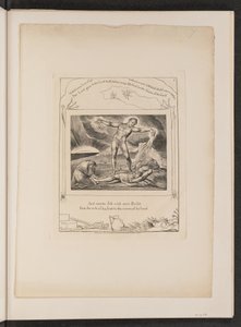 Satan slår job med bylder af William Blake