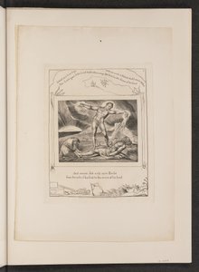 Satan slår job med bylder af William Blake