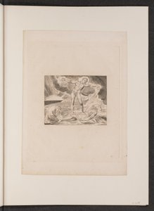 Satan slår job med bylder, 1825. af William Blake