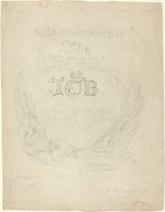 Skitse til titelsiden af de indgraverede illustrationer til Jobs Bog af William Blake