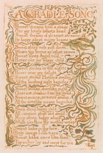 Songs of Innocence, Plate 18, A Cradle Song (Bentley 16) af William Blake
