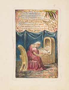 Sange om uskyld og erfaring: Vuggesang anden plade: Græd for mig..., ca. 1825. af William Blake