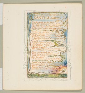 Sange om uskyld og om erfaring: Jordens svar, ca. 1825. af William Blake