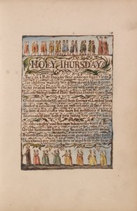 Sange om uskyld og erfaring, plade 10, hellig torsdag (Bentley 19) af William Blake