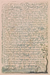 Sange om uskyld og om erfaring, plade 10, "Skorstensfejeren" (Bentley 12) af William Blake