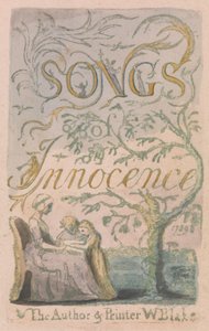 Sange om uskyld og om erfaring, plade 2, titelside for uskyld (Bentley 3) af William Blake