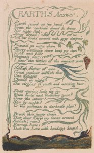 Sange om uskyld og om erfaring, tavle 35, "Jordens svar" (Bentley 31) af William Blake