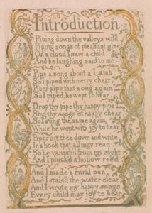 Songs of Innocence and of Experience, Plade 3, "Introduction" (Bentley 4) af William Blake
