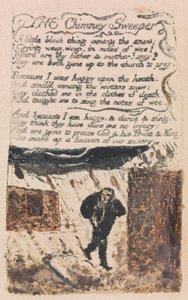 Sange om uskyld og om erfaring, plade 45, "Skorstensfejeren" (Bentley 37) af William Blake