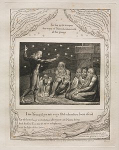 Jobs Bog: Pl. 12, jeg er ung, og I er meget gamle, derfor var jeg bange af William Blake