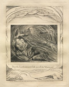 Jobs Bog: Pl. 13, Da svarede Herren Job ud af Hvirvelvinden af William Blake