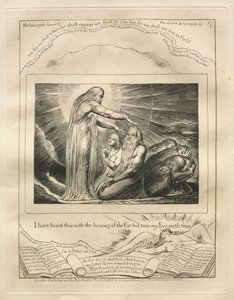 Jobs Bog: Pl. 17, jeg har hørt dig med Ørets hørelse, men nu ser mit Øje dig af William Blake