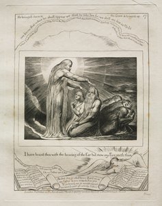 Jobs Bog: Pl. 17, jeg har hørt dig med Ørets hørelse, men nu mit Øje..., 1825. af William Blake