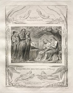Jobs Bog: Pl. 19, Enhver gav ham også et stykke Penge af William Blake