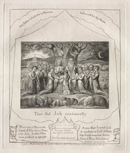 Jobs Bog: Pl. 1, Således gjorde Job bestandig af William Blake