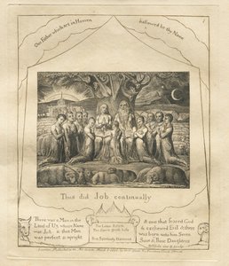 Jobs Bog: Pl. 1, Således gjorde Job bestandig af William Blake