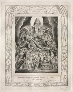 Jobs Bog: Pl. 2, Da den Almægtige endnu var hos mig, Da mine Børn / var omkring mig af William Blake
