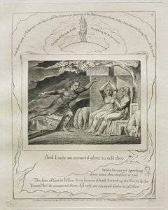 Jobs Bog: Pl. 4, Og jeg er kun undsluppet alene for at fortælle dig af William Blake
