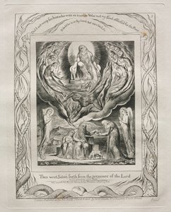Jobs Bog: Pl. 5, Da gik Satan ud fra Herrens åsyn af William Blake