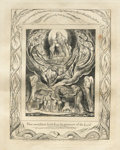 Jobs Bog: Pl. 5, Da gik Satan ud fra Herrens åsyn af William Blake