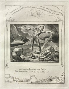 Jobbogen: pl. 6, og slå job med ømme koger / fra foden på foden til kronen på hovedet af William Blake