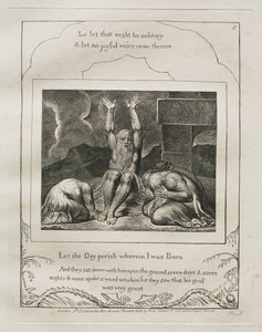 Jobs Bog: Pl. 8, Lad den dag forgå, hvori jeg blev født af William Blake