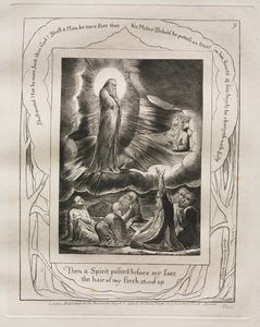 Jobbogen: pl. 9, derefter gik en ånd før mit ansigt / håret på mit kød stod op af William Blake
